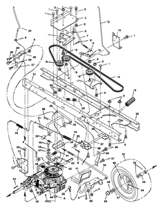 Part Location Diagram of 037X61AMA Murray Belt, Motion Drive